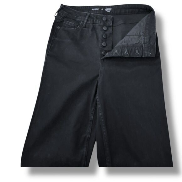 Old Navy Extra High Rise Rockstar Super Skinny Black Denim Jeans Women’s Sz 10T - Picture 10 of 13